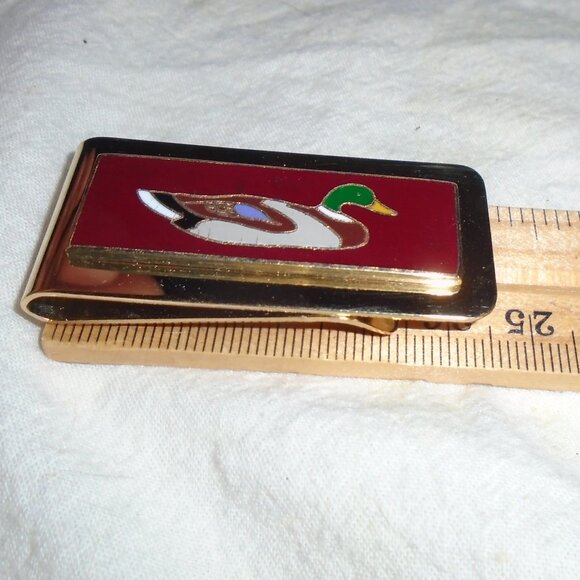Enamel Mallard Duck money clip - Picture 3 of 3